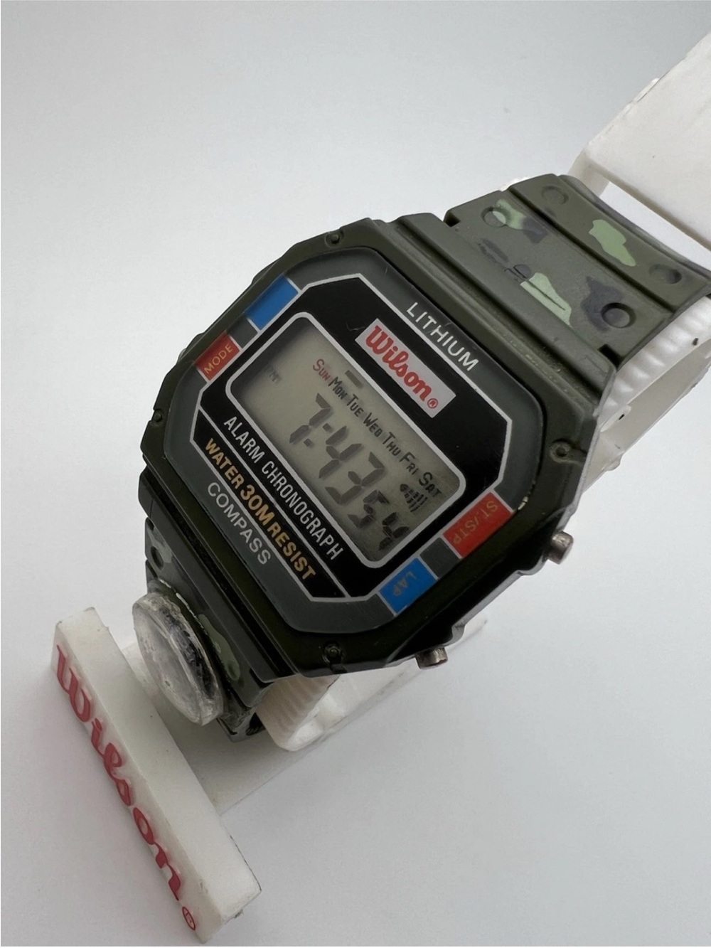 Wilson Digital Sport Watch in Green Camo with Black Dial Accents